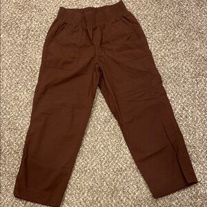 Democracy Casual Elastic Waist Brown Pants